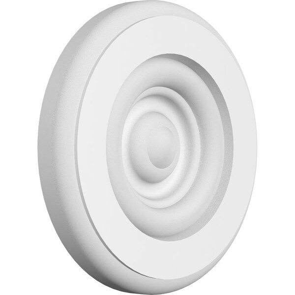 Ekena Millwork Standard Grayson Bullseye Rosette With Rounded Edge, 4"W x 4"H x 1/2"P ROSP040X040X050GRY04 - main